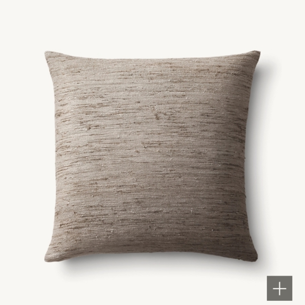 RH (Restoration Hardware) Seta Raw Silk Pillow Covers NWOT